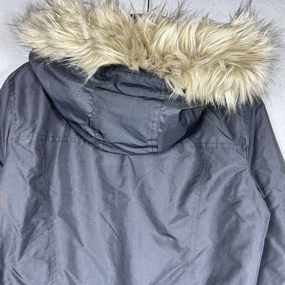 HOLLISTER ALL WEATHER BOMBER JACKET COAT W/FAUX FUR BLACK WOMEN’S SIZE LARGE NWT - Picture 10 of 12